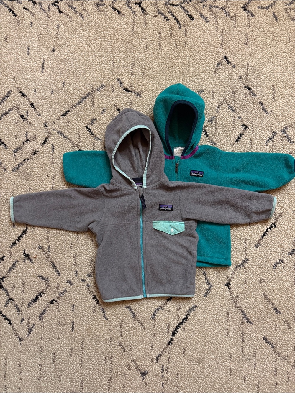BUNDLE LISTING: 2 Patagonia Synchilla Hooded Fleeces 6-12M